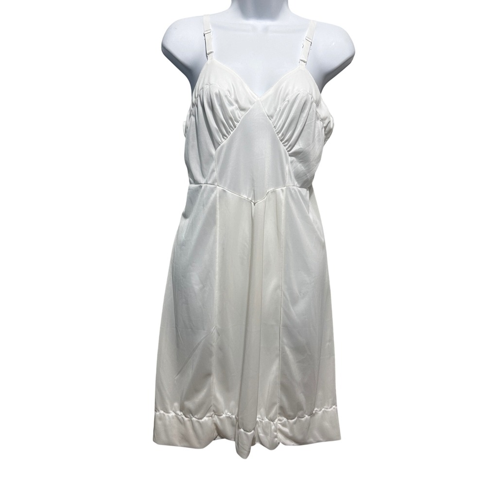 Vintage Michele Womens Coquette Balletcore Full Slip 34 White Bridal Minimalist